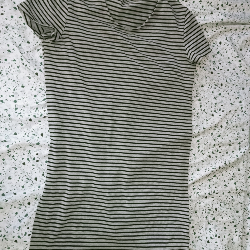 Striped Black and White Mini Dress